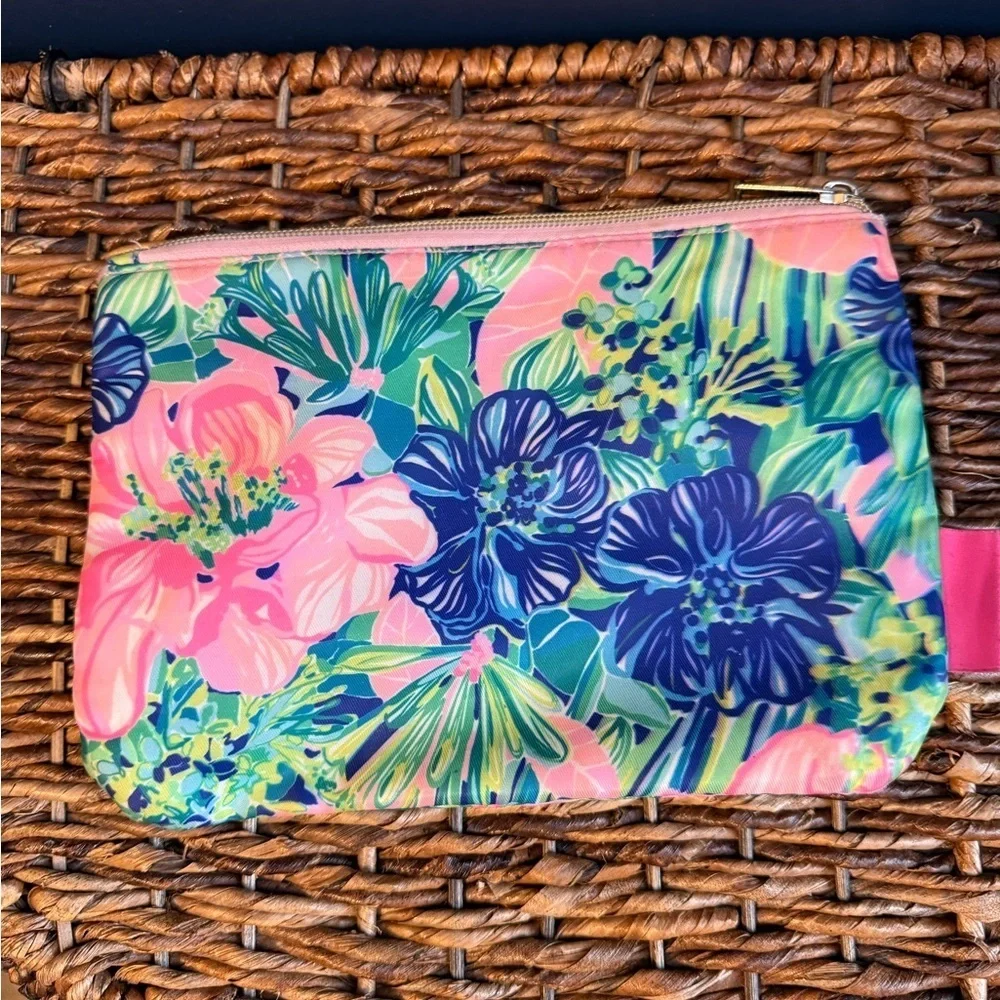 Lilly Pulitzer Zipper Clutch Pouch Makeup Bag Purse Organization